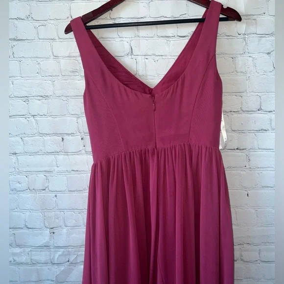 azazie Dark Purple / Pink long polyester formal dress size L - Picture 9 of 15